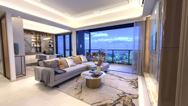 Vela Bay, 1 Bayshore Walk, 4 Bedrooms, 1,378 sqft, Condominium For Sale, by Justin Ngai, 500122713 - Living Room - PropertyGuru.com.sg