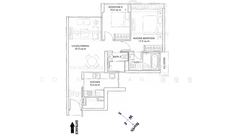 City Square Residences, 2 Kitchener Link, 2 Bedrooms, 840 sqft, Condominium For Rent, by Connie Pan 潘瑩瑩, 500122797 - PropertyGuru.com.sg