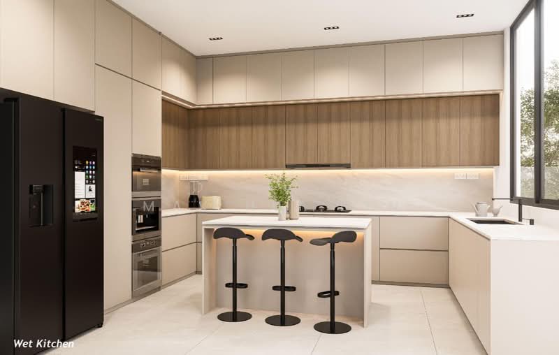 TOP Soon! Brand New 3.5 Storey Detached with Private Lift, Pool & Attic Along Jalan Tua Kong!, Jalan Tua Kong, 8 Bedrooms, 12,200 sqft, Detached House For Sale, by Mak Hui Lyn, 500122831 - Kitchen - PropertyGuru.com.sg