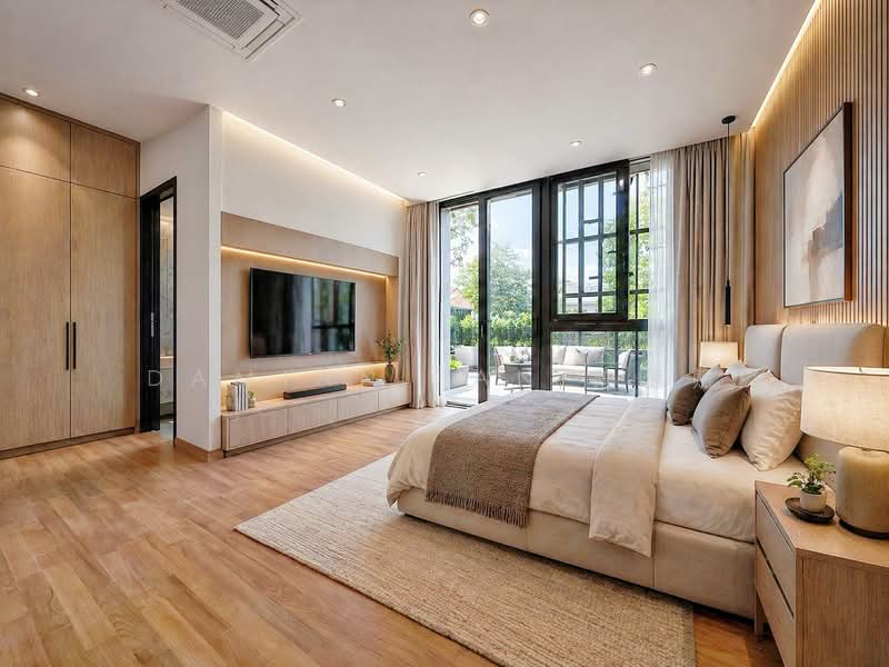 ⭐️ONLY BRAND NEW JUST TOP INTER TERRACE IN D10 | WITHIN 1KM TO HENRY PARK PRIMARY | NEAR MRT & MKT⭐️, Mount Sinai Road Grove Holland Jalan Kebaya Moonbeam Jelita Tenang Istimewa Maryland Ming Teck Greenleaf Sixth Haji Alias Namly Coronation Lim Tai See Allamanda Ampang Siantan Hua Guan Siantuan Lantana Lemon Lasia Lotus Lily Maple Cypress Fir Redwood, 5 Bedrooms, 4,574 sqft, Terraced House For Sale, by Damian Tan 陈係赈, 500122952 - Bedroom - PropertyGuru.com.sg