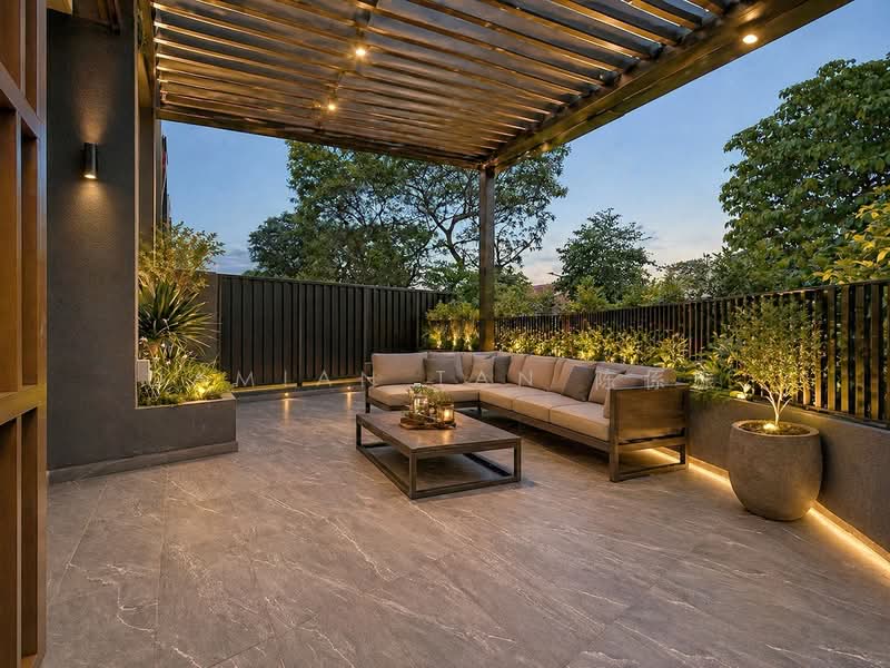 ⭐️ONLY BRAND NEW JUST TOP INTER TERRACE IN D10 | WITHIN 1KM TO HENRY PARK PRIMARY | NEAR MRT & MKT⭐️, Mount Sinai Road Grove Holland Jalan Kebaya Moonbeam Jelita Tenang Istimewa Maryland Ming Teck Greenleaf Sixth Haji Alias Namly Coronation Lim Tai See Allamanda Ampang Siantan Hua Guan Siantuan Lantana Lemon Lasia Lotus Lily Maple Cypress Fir Redwood, 5 Bedrooms, 4,574 sqft, Terraced House For Sale, by Damian Tan 陈係赈, 500122952 - Exterior - PropertyGuru.com.sg