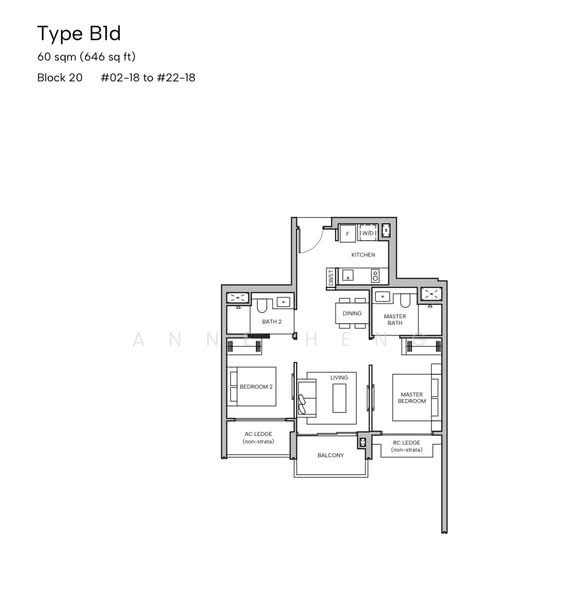 Hudson Place Residences, , 2 Bedrooms, 646 sqft, Apartment For Sale, by Anne Heng, 500123134 - PropertyGuru.com.sg