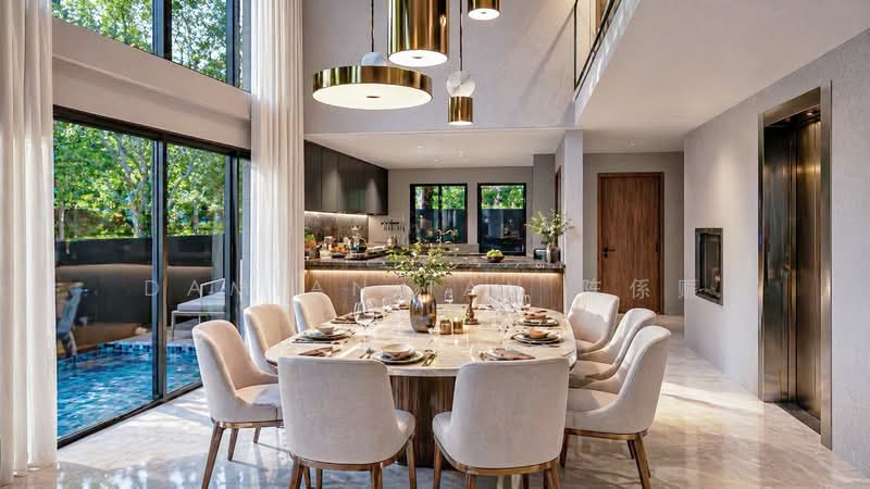 ⭐️ONLY $12.XM BRAND NEW PAIR SEMI-Ds IN D10 | WITHIN 1KM TO HENRY PARK PRIMARY | NEAR MRT & MKT⭐️, Mount Sinai Lane Grove Holland Jalan Kebaya Moonbeam Jelita Tenang Istimewa Maryland Ming Teck Greenleaf Sixth Haji Alias Namly Coronation Lim Tai See Allamanda Ampang Siantan Hua Guan Siantuan Lantana Lemon Lasia Lotus Lily Maple Cypress Fir Redwood, 5 Bedrooms, 7,133 sqft, Semi-Detached House For Sale, by Damian Tan 陈係赈, 500123167 - Dining Room - PropertyGuru.com.sg