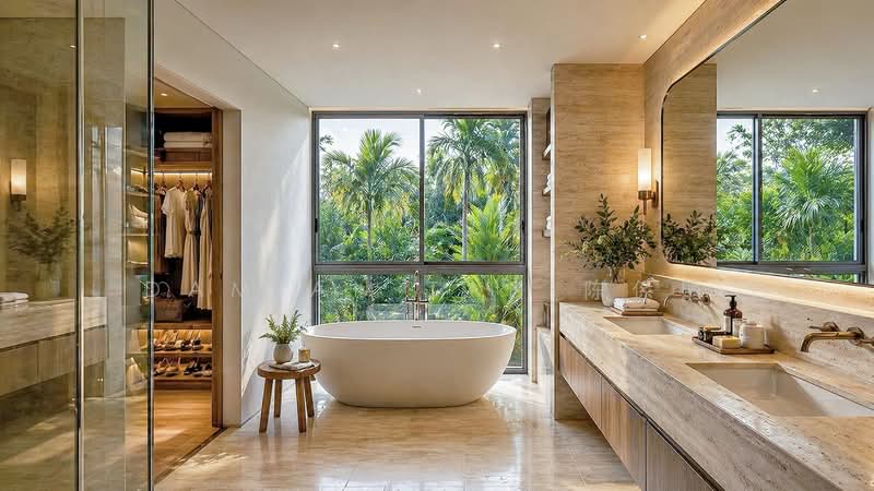 ⭐️ONLY $12.XM BRAND NEW PAIR SEMI-Ds IN D10 | WITHIN 1KM TO HENRY PARK PRIMARY | NEAR MRT & MKT⭐️, Mount Sinai Lane Grove Holland Jalan Kebaya Moonbeam Jelita Tenang Istimewa Maryland Ming Teck Greenleaf Sixth Haji Alias Namly Coronation Lim Tai See Allamanda Ampang Siantan Hua Guan Siantuan Lantana Lemon Lasia Lotus Lily Maple Cypress Fir Redwood, 5 Bedrooms, 7,133 sqft, Semi-Detached House For Sale, by Damian Tan 陈係赈, 500123167 - Bathroom - PropertyGuru.com.sg