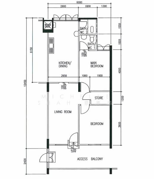 332 Ang Mo Kio Avenue 1, 332 Ang Mo Kio Avenue 1, 2 Bedrooms, 732 sqft, HDB Flat For Sale, by Michelle Shah 蔡美华, 500123188 - PropertyGuru.com.sg