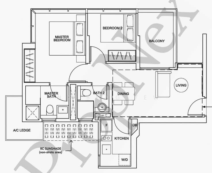 Wilshire Residences, 30 Farrer Road, 2 Bedrooms, 646 sqft, Condominium For Sale, by Ong Beng Yew, 500123298 - PropertyGuru.com.sg