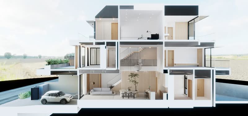 ❤️GIANT⚡️Brand New 3 Lvls Modern Luxury Living Inter-Terrace at Jalan Zamrud, Jalan Zamrud/ Hillview Rise/ Elizabeth Drive, 5 Bedrooms, 3,875 sqft, Terraced House For Sale, by Lynn Tiang, 500123622 - Living Room - PropertyGuru.com.sg