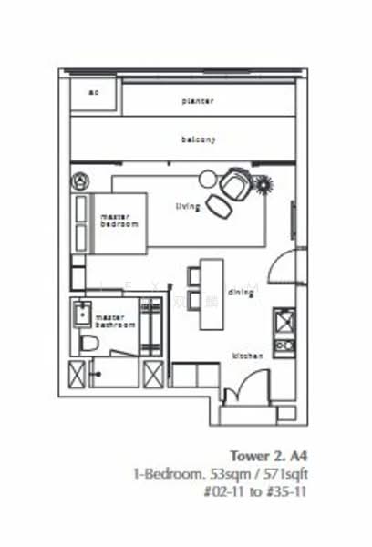 OUE Twin Peaks, 33 Leonie Hill Road, 1 Bedroom, 549 sqft, Condominium For Sale, by Lex Lim 林双麟, 500123736 - PropertyGuru.com.sg