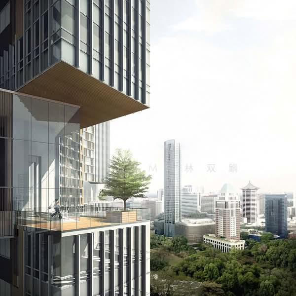 OUE Twin Peaks, 33 Leonie Hill Road, 1 Bedroom, 549 sqft, Condominium For Sale, by Lex Lim 林双麟, 500123736 - Balcony - PropertyGuru.com.sg