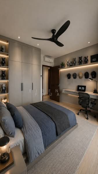 Yew Mei Green, 50 Choa Chu Kang North 6, 4 Bedrooms, 1,593 sqft, Condominium For Sale, by Eirene Phua, 500124011 - Home-staged Impression - Bedroom 2 - PropertyGuru.com.sg