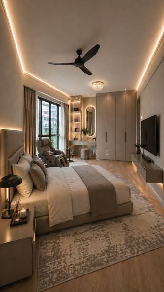 Yew Mei Green, 50 Choa Chu Kang North 6, 4 Bedrooms, 1,593 sqft, Condominium For Sale, by Eirene Phua, 500124011 - Home-staged Impression - Master Room - PropertyGuru.com.sg
