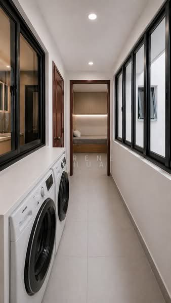 Yew Mei Green, 50 Choa Chu Kang North 6, 4 Bedrooms, 1,593 sqft, Condominium For Sale, by Eirene Phua, 500124011 - Home-staged Impression - Service Yard - PropertyGuru.com.sg