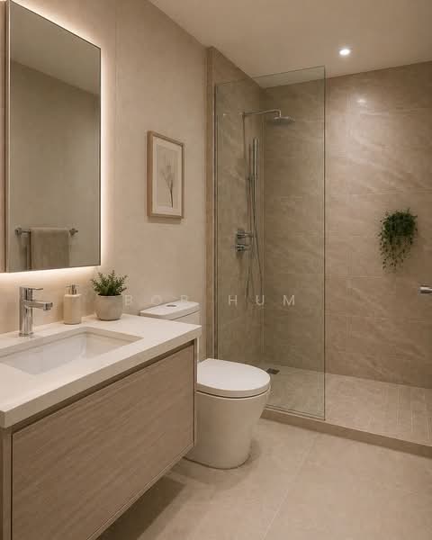 J Gateway, 2 Gateway Drive, 3 Bedrooms, 863 sqft, Condominium For Rent, by Bob Hum, 500124074 - Bathroom - PropertyGuru.com.sg