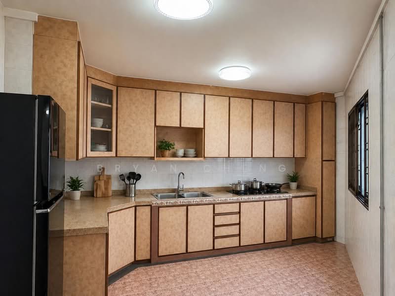 121 Rivervale Drive, 121 Rivervale Drive, 3 Bedrooms, 1,184 sqft, HDB Flat For Sale, by Bryan Cheng, 500124142 - Kitchen ( cleaned up by AI ) - PropertyGuru.com.sg