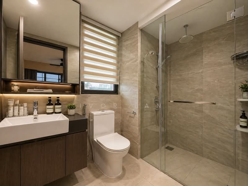 Riverfront Residences, 45 Hougang Avenue 7, 4 Bedrooms, 1,410 sqft, Condominium For Sale, by Ivor Tan, 500124806 - Bathroom - PropertyGuru.com.sg