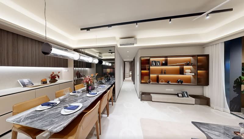 Hudson Place Residences, Buona Vista / West Coast / Clementi New Town, 3 Bedrooms, 1,023 sqft, Apartment For Sale, by Nelly Moo, 500125065 - Dining Room - PropertyGuru.com.sg