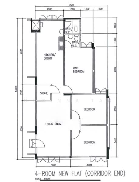 128 Ang Mo Kio Avenue 3, 128 Ang Mo Kio Avenue 3, 3 Bedrooms, 990 sqft, HDB Flat For Rent, by Corinna Tan, 500125203 - PropertyGuru.com.sg