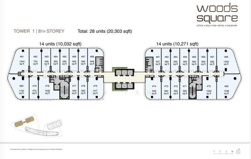 Woods Square, 12 Woodlands Square, Admiralty / Woodlands, 560 sqft, Office For Sale, by CY TAN, 500125427 - CommercialGuru.com.sg