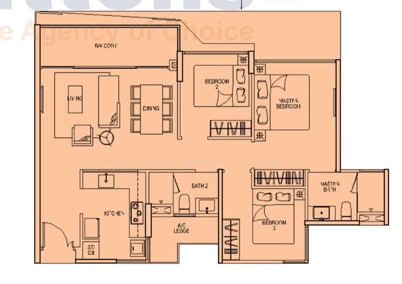 River Isles, 58 Edgedale Plains, 3 Bedrooms, 947 sqft, Condominium For Sale, by Edmund Lim, 500125519 - PropertyGuru.com.sg