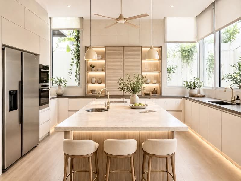 Rare Detached Beautiful Number with Basement and Pool, Trevose Crescent | Tudor Close | Kheam Hock Road | Berrima Road | Dalvey Estate | Merryn road, 6 Bedrooms, 13,000 sqft, Detached House For Sale, by Desmond Lian, 500125528 - Kitchen - PropertyGuru.com.sg