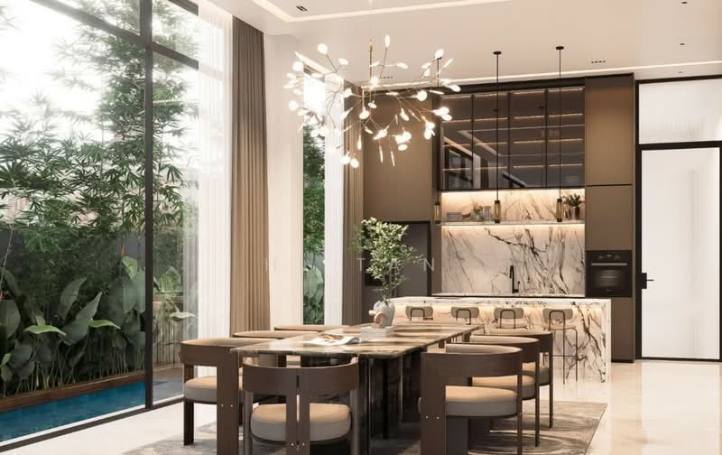 BRAND NEW MODERN LUXURY HOME, , 8 Bedrooms, 9,800 sqft, Detached House For Sale, by HL Tan, 500125871 - Dining & Dry Kitchen - PropertyGuru.com.sg