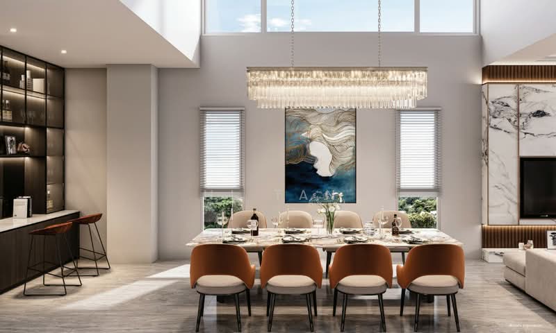 BRAND NEW TERRACES SHOWCASE, , 5 Bedrooms, 4,263 sqft, Terraced House For Sale, by HL Tan, 500125943 - Oceanscape Residences Dining Room - PropertyGuru.com.sg
