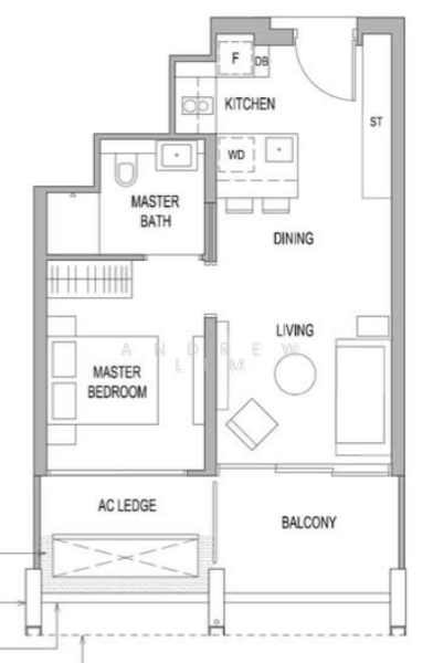 Riviere, 1 Jiak Kim Street, 1 Bedroom, 560 sqft, Condominium For Rent, by Andrew Lim, 500126265 - PropertyGuru.com.sg