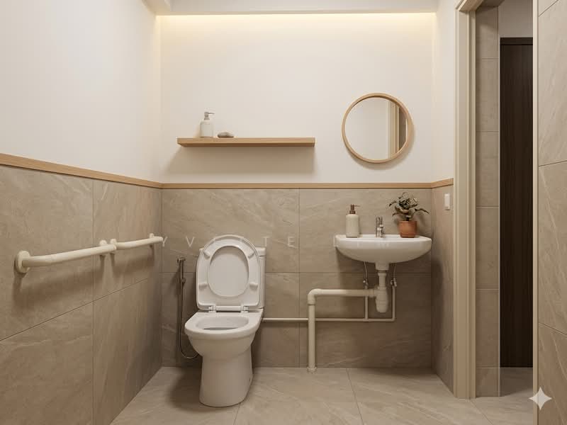 637 Veerasamy Road, 637 Veerasamy Road, 3 Bedrooms, 1,173 sqft, HDB Flat For Sale, by Yvette Lim, 500126325 - Bathroom - Artist's Impression - PropertyGuru.com.sg