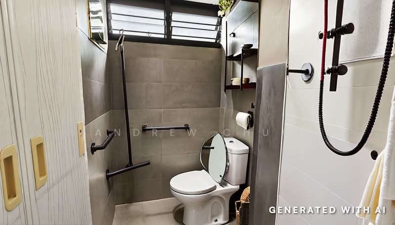 430 Clementi Avenue 3, 430 Clementi Avenue 3, 2 Bedrooms, 721 sqft, HDB Flat For Sale, by Andrew Chua, 500126369 - Bathroom - PropertyGuru.com.sg