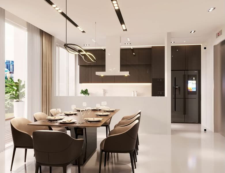 ❤️ TOP SOON! D15 BRAND NEW CORNER TERRACE! WALK TO AMENITIES!, Siglap Road / Terang Bulan Avenie / Maria Avenue / Fidelio, 4 Bedrooms, 4,500 sqft, Corner Terrace For Sale, by Li Rong Teh, 500126455 - Dining Room - PropertyGuru.com.sg