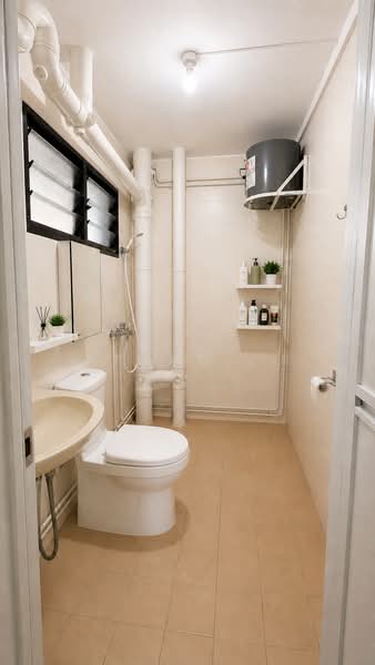 927 Hougang Street 91, 927 Hougang Street 91, 3 Bedrooms, 1,292 sqft, HDB Flat For Sale, by Teni Atmadja 陈铨莉., 500127010 - Bathroom - PropertyGuru.com.sg