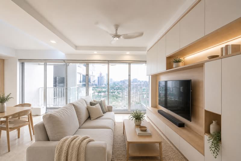 The Parc Condominium, 3 West Coast Walk, 3 Bedrooms, 1,302 sqft, Condominium For Sale, by Wes Teo, 500127075 - Living Room - PropertyGuru.com.sg