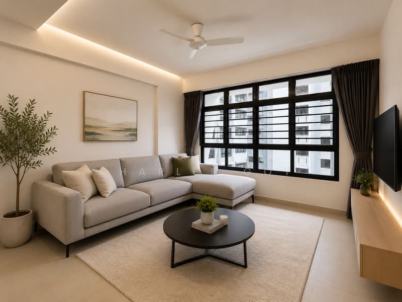 111B Alkaff Crescent, 111B Alkaff Crescent, 3 Bedrooms, 1,001 sqft, HDB Flat For Sale, by Charles Goy, 500127302 - Living Room (Virtually Staged) - PropertyGuru.com.sg