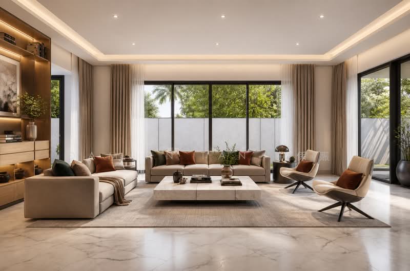 ⭐️TOP THIS YEAR BRAND NEW HOUSE WITHIN 1KM OF HENRY PARK PRIMARY SCHOOL!⭐️, Grove Drive Avenue Holland Mount Sinai Moonbeam Henry Park Jalan Kebaya Jelita Greenleaf Ming Teck Sixth Avenue Namly Lim Tai See Lotus Lasia Lemon Lily Redwood Maple Fir Cypress Cherry Oak Coronation, 6 Bedrooms, 12,239 sqft, Detached House For Sale, by Damian Tan 陈係赈, 500127612 - Living Room - PropertyGuru.com.sg