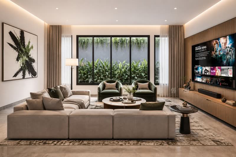 ⭐️TOP THIS YEAR BRAND NEW HOUSE WITHIN 1KM TO HENRY PARK PRIMARY SCHOOL!⭐️, Grove Drive Avenue Holland Mount Sinai Moonbeam Henry Park Jalan Kebaya Jelita Greenleaf Ming Teck Sixth Avenue Namly Lim Tai See Lotus Lasia Lemon Lily Redwood Maple Fir Cypress Cherry Oak Coronation, 6 Bedrooms, 12,239 sqft, Detached House For Sale, by Damian Tan 陈係赈, 500127612 - Living Room - PropertyGuru.com.sg
