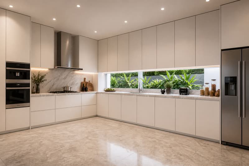 ⭐️TOP THIS YEAR BRAND NEW HOUSE WITHIN 1KM TO HENRY PARK PRIMARY SCHOOL!⭐️, Grove Drive Avenue Holland Mount Sinai Moonbeam Henry Park Jalan Kebaya Jelita Greenleaf Ming Teck Sixth Avenue Namly Lim Tai See Lotus Lasia Lemon Lily Redwood Maple Fir Cypress Cherry Oak Coronation, 6 Bedrooms, 12,239 sqft, Detached House For Sale, by Damian Tan 陈係赈, 500127612 - Kitchen - PropertyGuru.com.sg