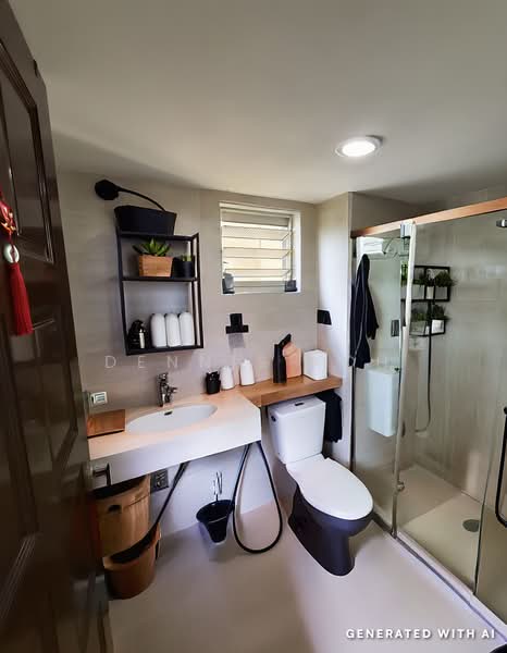 269D Compassvale Link, 269D Compassvale Link, 3 Bedrooms, 980 sqft, HDB Flat For Sale, by Dennis Koh, 500127717 - 3D virtual staging Bathroom - PropertyGuru.com.sg