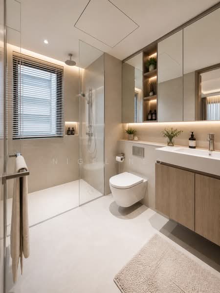 Mixed Development beside Lakeside MRT, , 4 Bedrooms, 1,216 sqft, Condominium For Sale, by Nigel Neo, 500127720 - Master Bathroom - PropertyGuru.com.sg