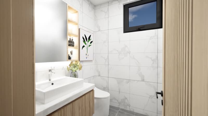 Lentor Hills Residences, 33 Lentor Hills Road, 3 Bedrooms, 1,109 sqft, Apartment For Sale, by Matthew Tan, 500127885 - Bathroom - PropertyGuru.com.sg