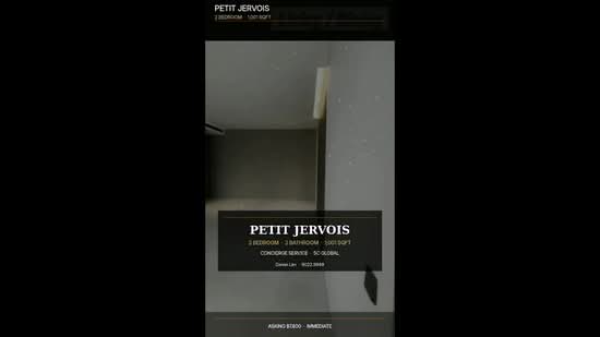Petit Jervois, 33 Jervois Road, 2 Bedrooms, 1,001 sqft, Condominium For Rent, by Delvin Lim, 500128372 - PropertyGuru.com.sg