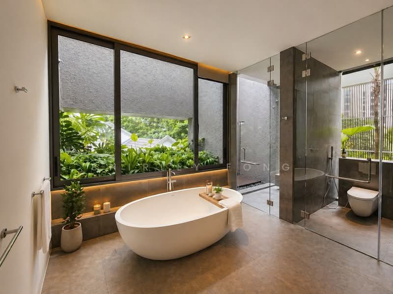 A Rare Architectural Masterpiece — Ultra-Modern GCB in Prestigious King Albert Park, , 5 Bedrooms, 10,500 sqft, Good Class Bungalow For Rent, by Shirley Fong, 500128468 - Bathroom - PropertyGuru.com.sg