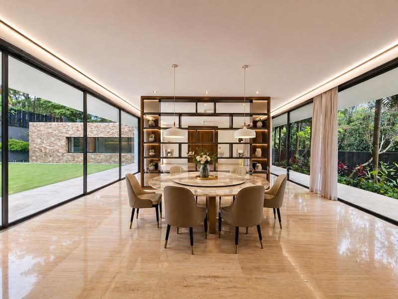 A Rare Architectural Masterpiece — Ultra-Modern GCB in Prestigious King Albert Park, , 5 Bedrooms, 10,500 sqft, Good Class Bungalow For Rent, by Shirley Fong, 500128468 - Dining Room - PropertyGuru.com.sg