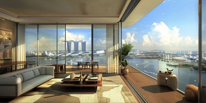One Marina Gardens, 3 Marina Gardens Lane, 2 Bedrooms, 646 sqft, Apartment For Sale, by Sam Koh, 500128484 - Living Room - PropertyGuru.com.sg