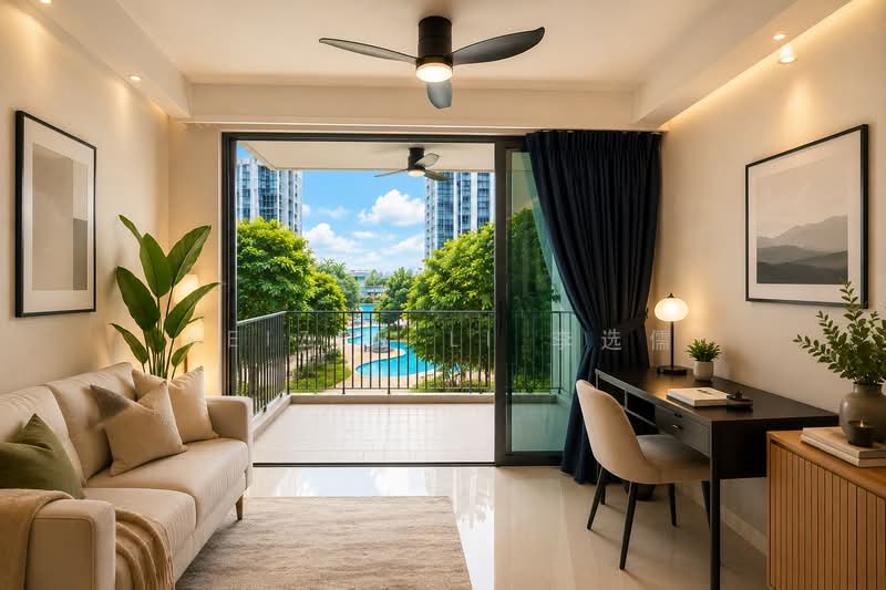 The Florence Residences, 89 Hougang Avenue 2, 3 Bedrooms, 915 sqft, Condominium For Rent, by Keizer Li 李选儒, 500128504 - Living Room - PropertyGuru.com.sg