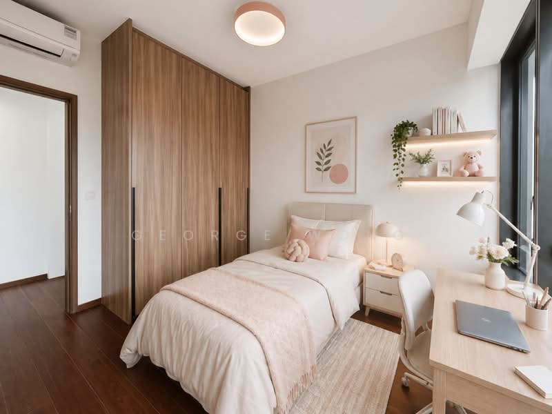 Lentor Modern, 3 Lentor Central, 3 Bedrooms, 980 sqft, Condominium For Rent, by George Wong, 500128613 - Bedroom - PropertyGuru.com.sg