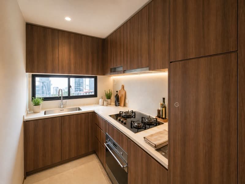 Lentor Modern, 3 Lentor Central, 3 Bedrooms, 980 sqft, Condominium For Rent, by George Wong, 500128613 - Kitchen - PropertyGuru.com.sg