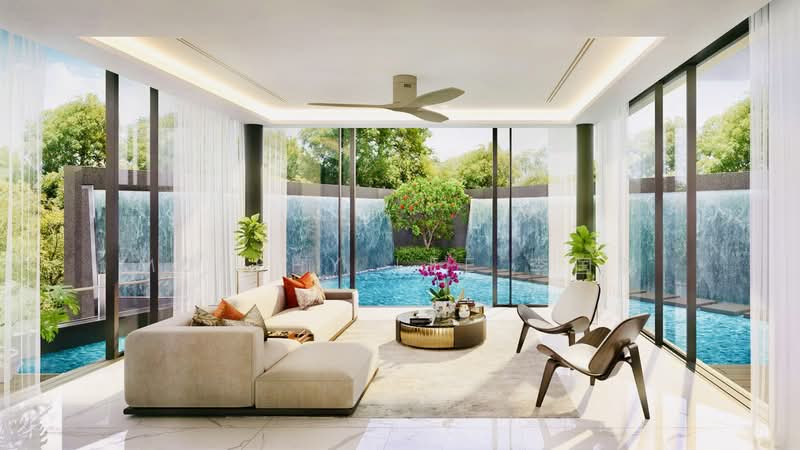 Villas @ Greenbank Park, 50 Greenbank Park, 5 Bedrooms, 5,436 sqft, Semi-Detached House For Sale, by Murphy Lee 李国聪, 500128709 - Living Room - PropertyGuru.com.sg