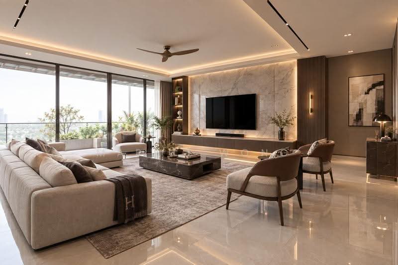 RARE SINGLEFLOOR PLATE SUPER PENTHOUSE 3,046SQFT FOR SALE IN D15!, East Coast / Marine Parade, 4 Bedrooms, 3,046 sqft, Condominium For Sale, by Marius Wong, 500129166 - Living Room - PropertyGuru.com.sg