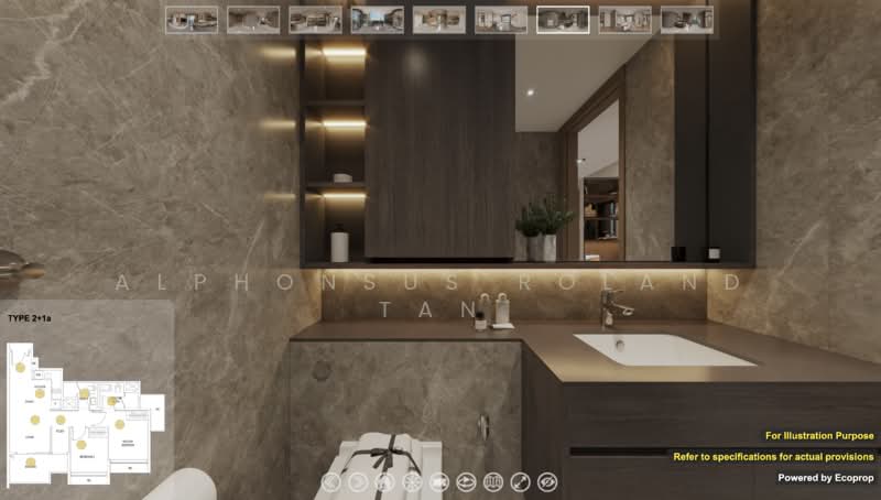 Kassia, 31 Flora Drive, 2 Bedrooms, 753 sqft, Condominium For Sale, by Alphonsus Roland Tan, 500129213 - Bathroom - PropertyGuru.com.sg