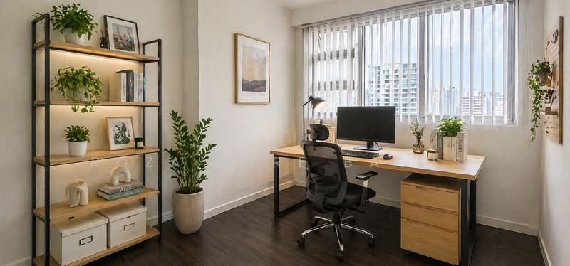 117A Jalan Tenteram, 117A Jalan Tenteram, 2 Bedrooms, 721 sqft, HDB Flat For Sale, by Roza Sure Bagus, 500129448 - Common Room - transform to Study Room - PropertyGuru.com.sg